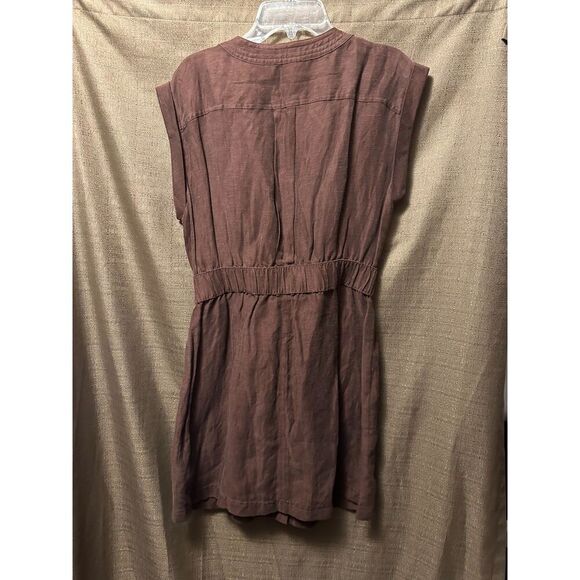 NWT J Crew Tie Waist Mini Dress In Chelsea Linen Cupro Blend Size 6 - Picture 6 of 8